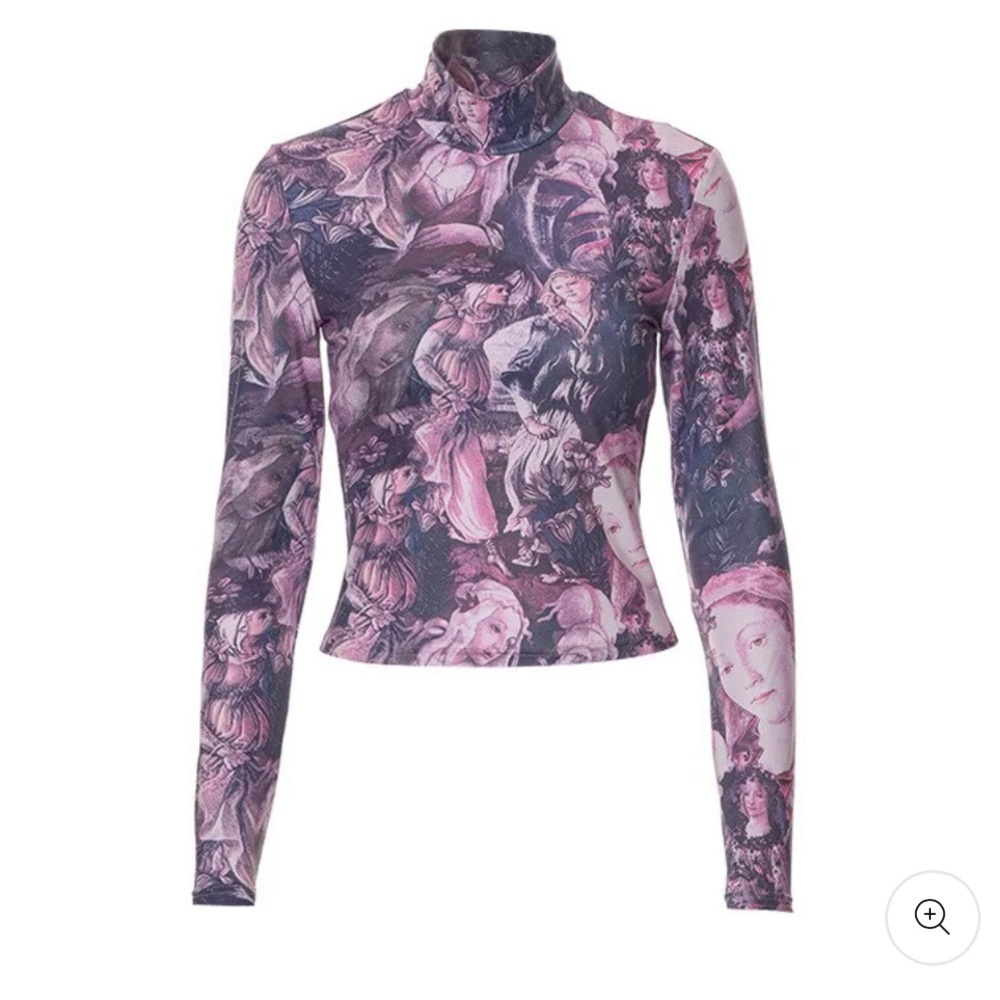 Galartsy Primavera Botticelli Mock Neck Top - Picture 4 of 4